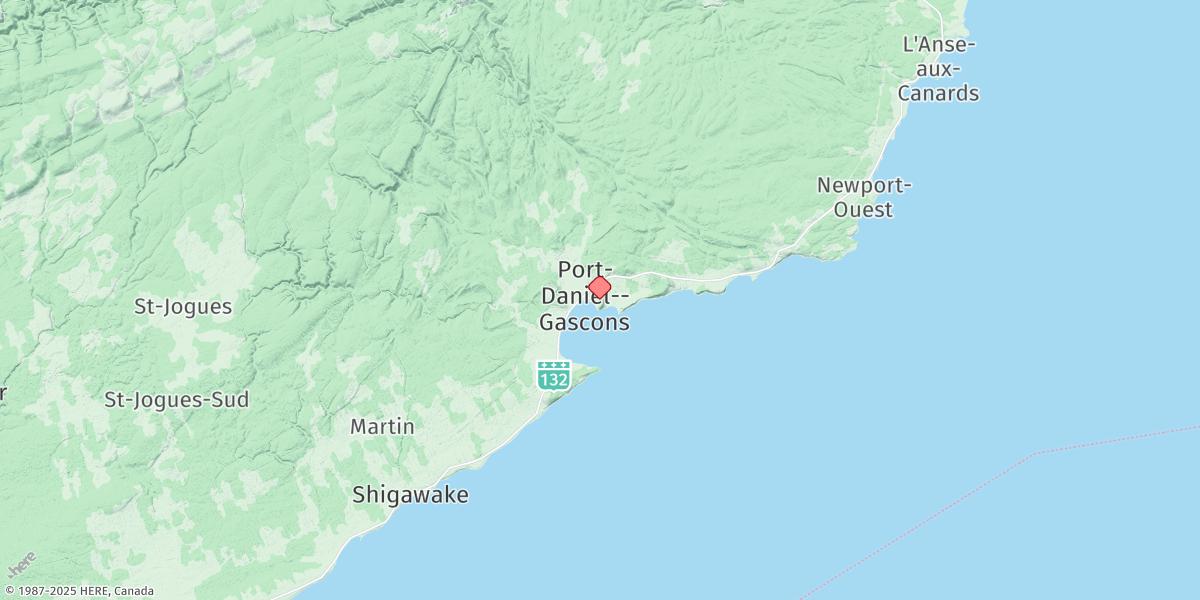 Map of Port Daniel