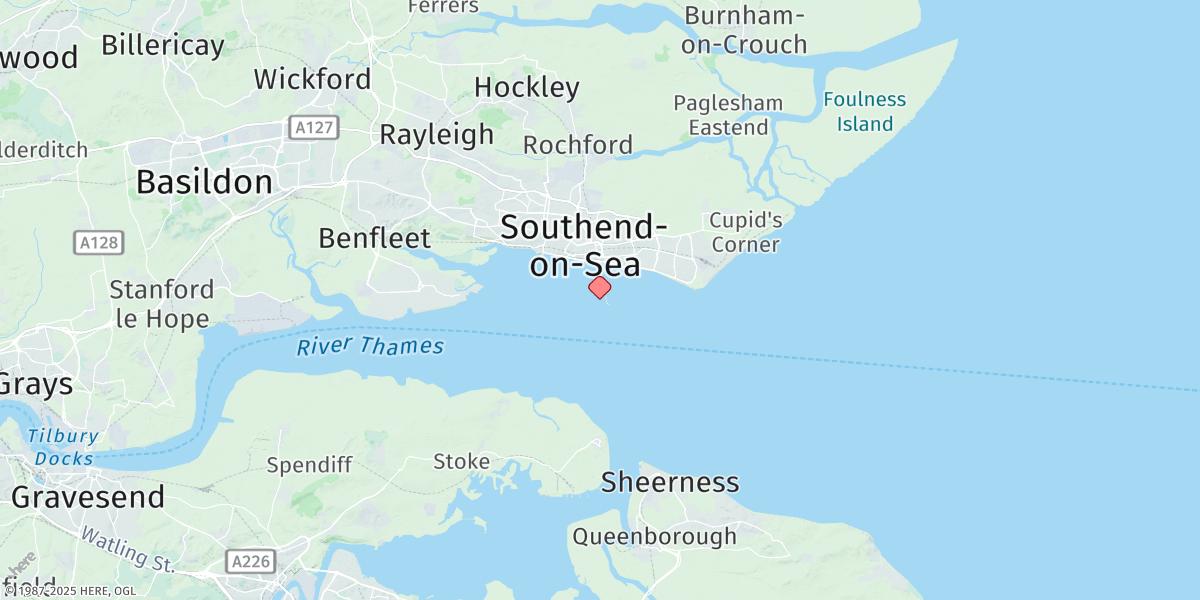 Map of Southend-on-sea