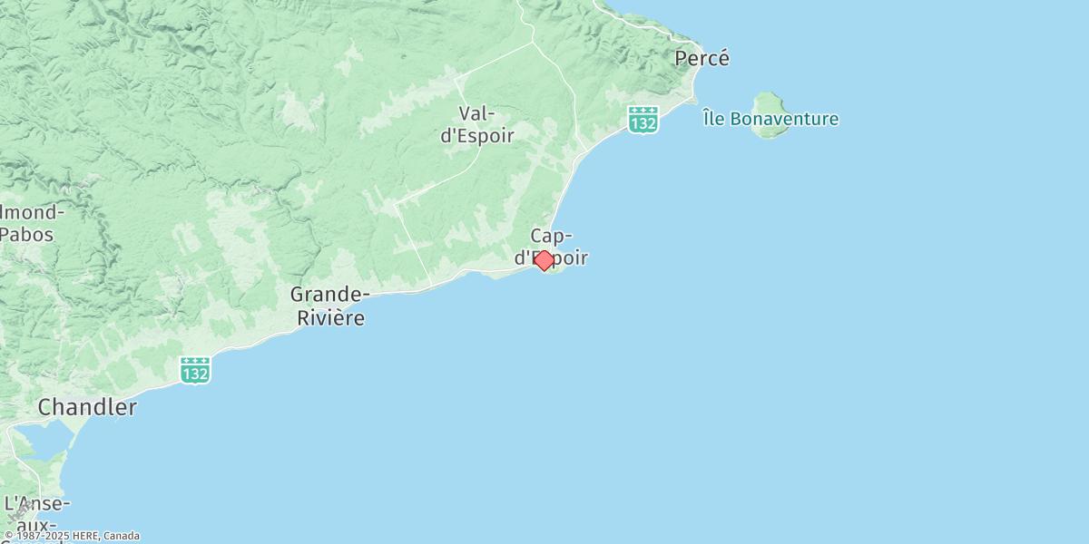 Map of Cap D'Espoir