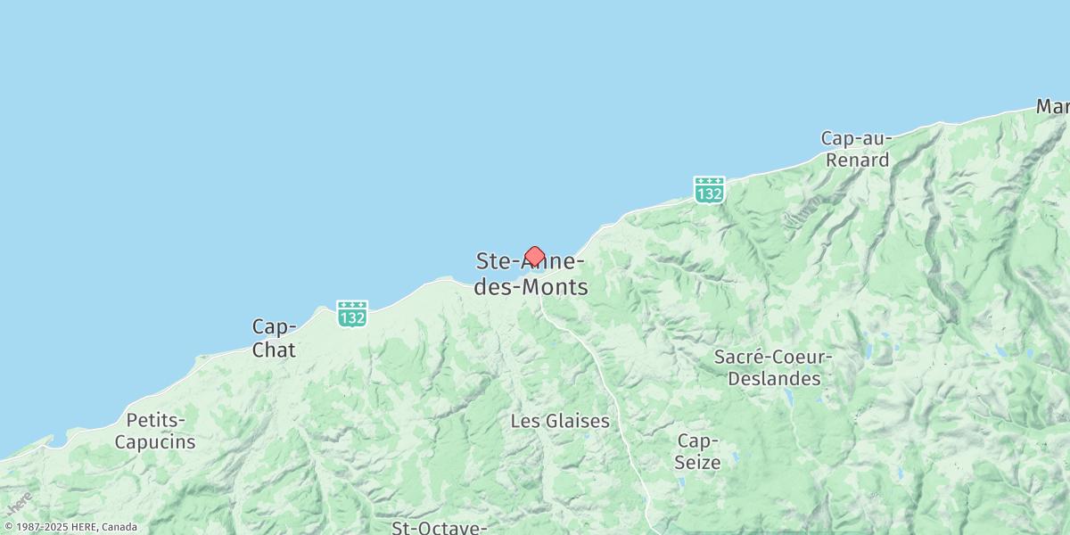 Map of Ste. Anne Des Monts