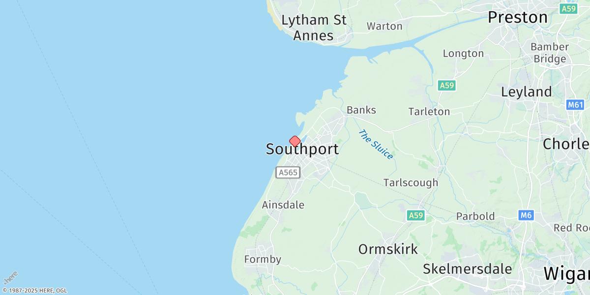 Map of Southport