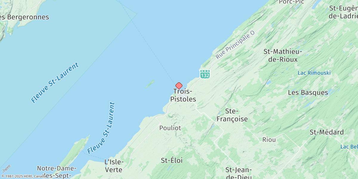 Map of Trois-pistoles