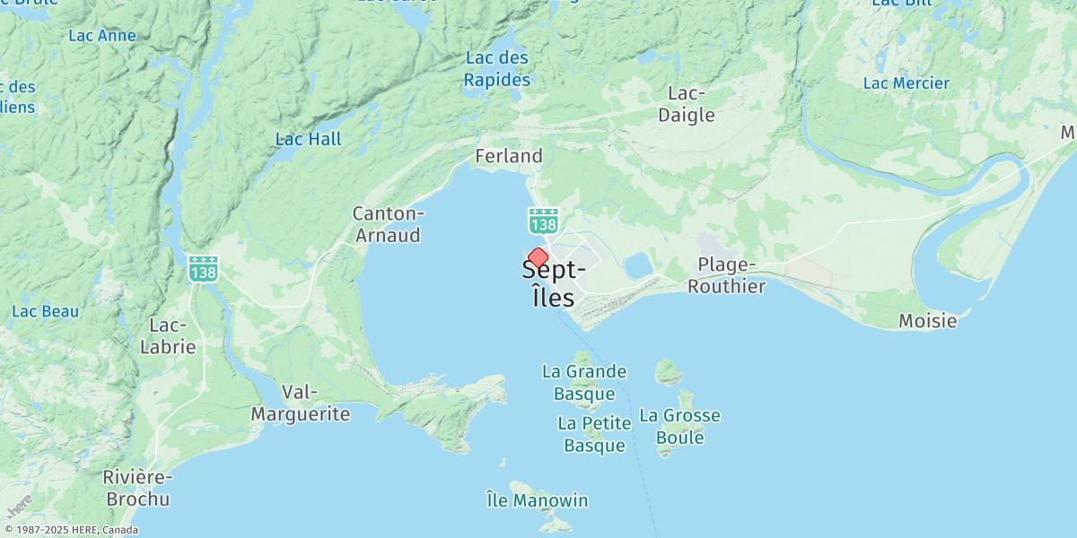 Map of Sept Iles