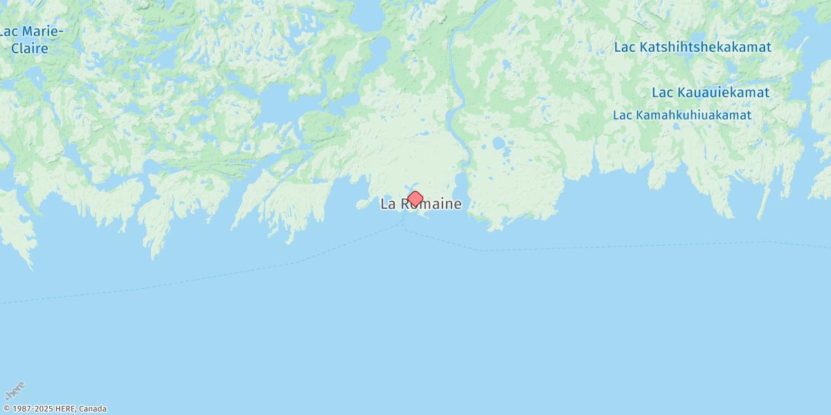 Map of La Romaine
