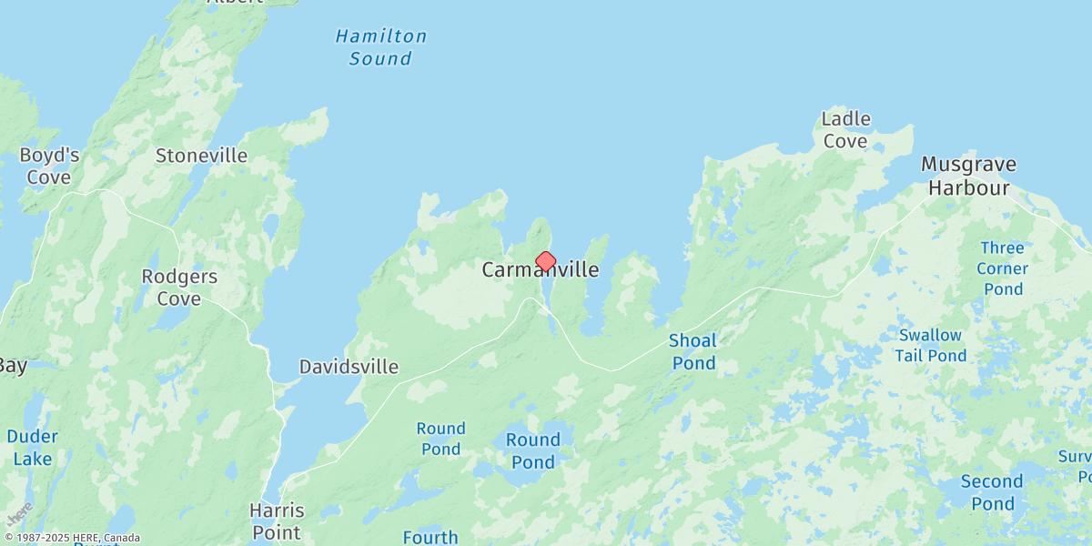 Map of Carmanville
