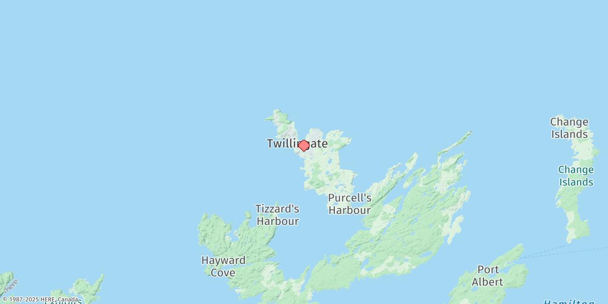 Map of Twillingate Harbour