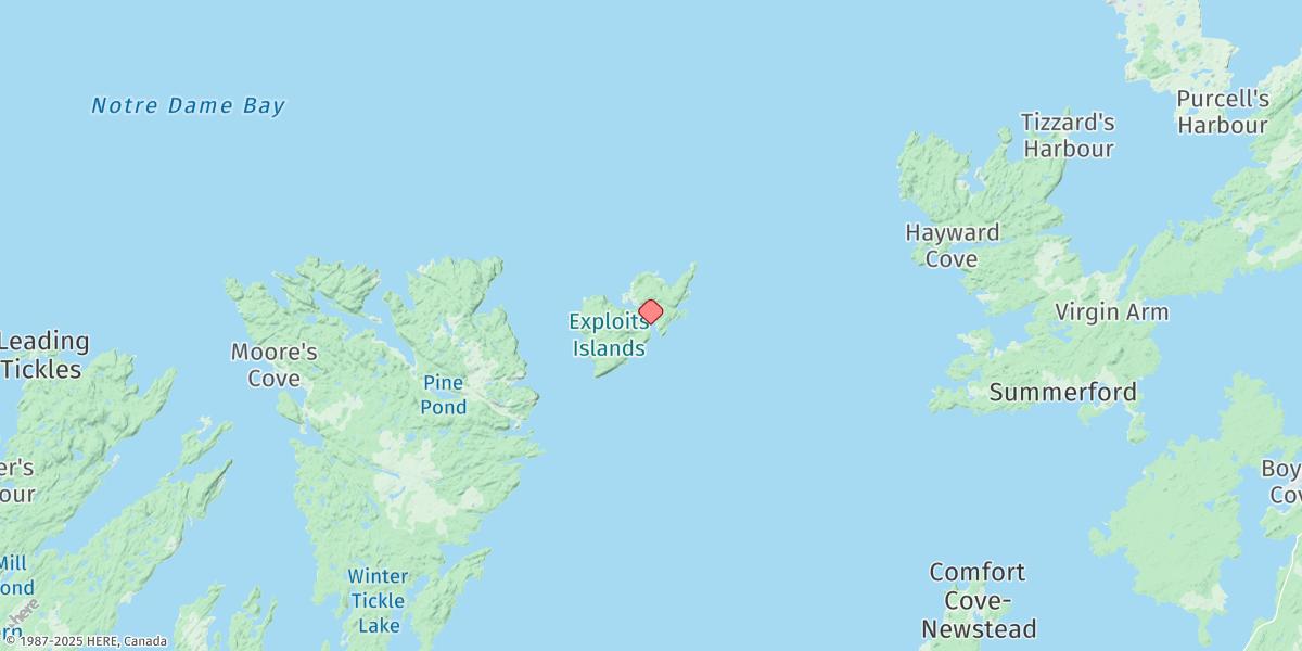 Map of Exploits Burnt Islands