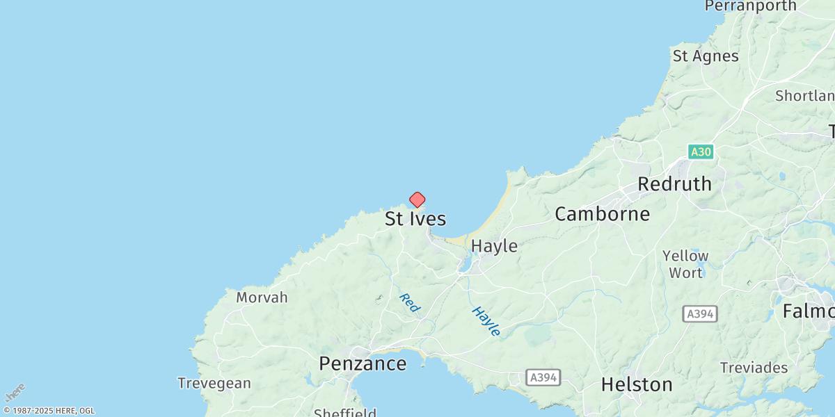 Map of St. Ives