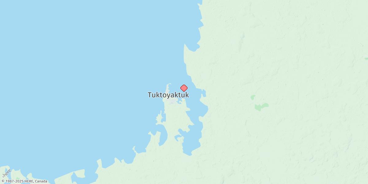 Map of Tuktoyaktuk