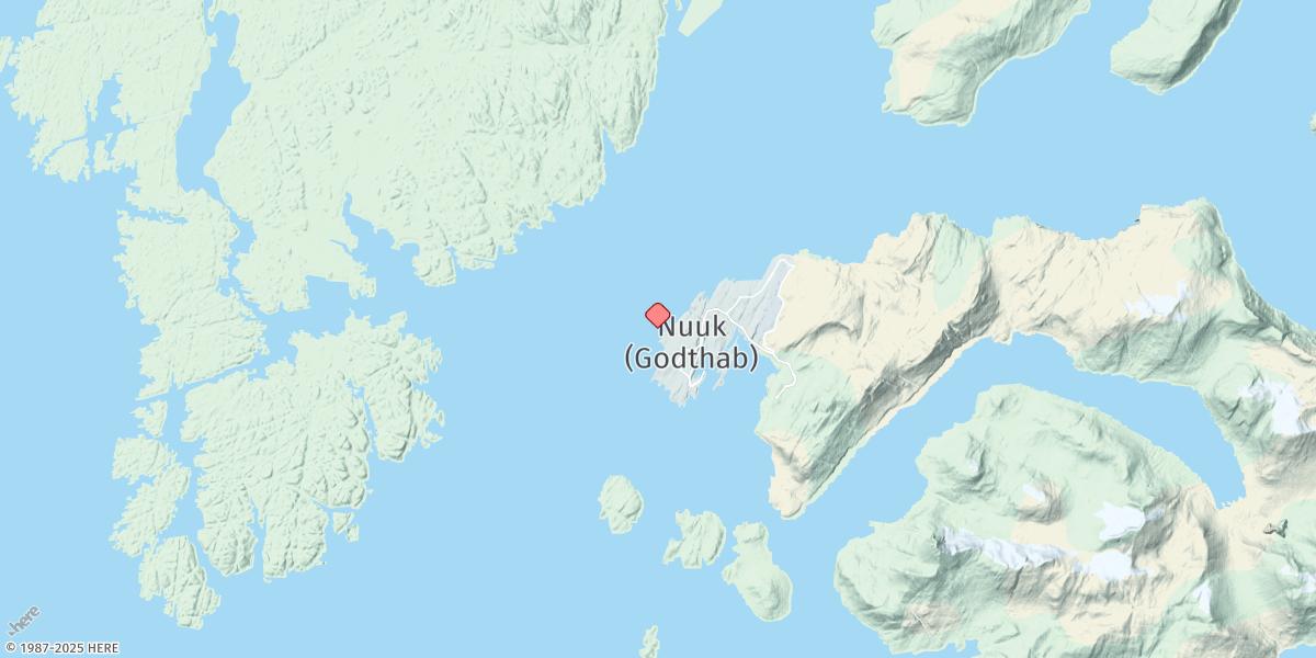 Map of Godthaab (Nuuk)