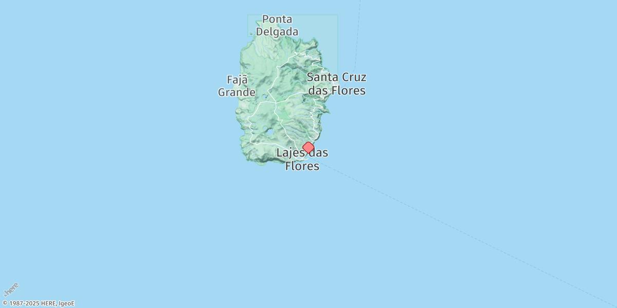 Map of Lajes (Flores)