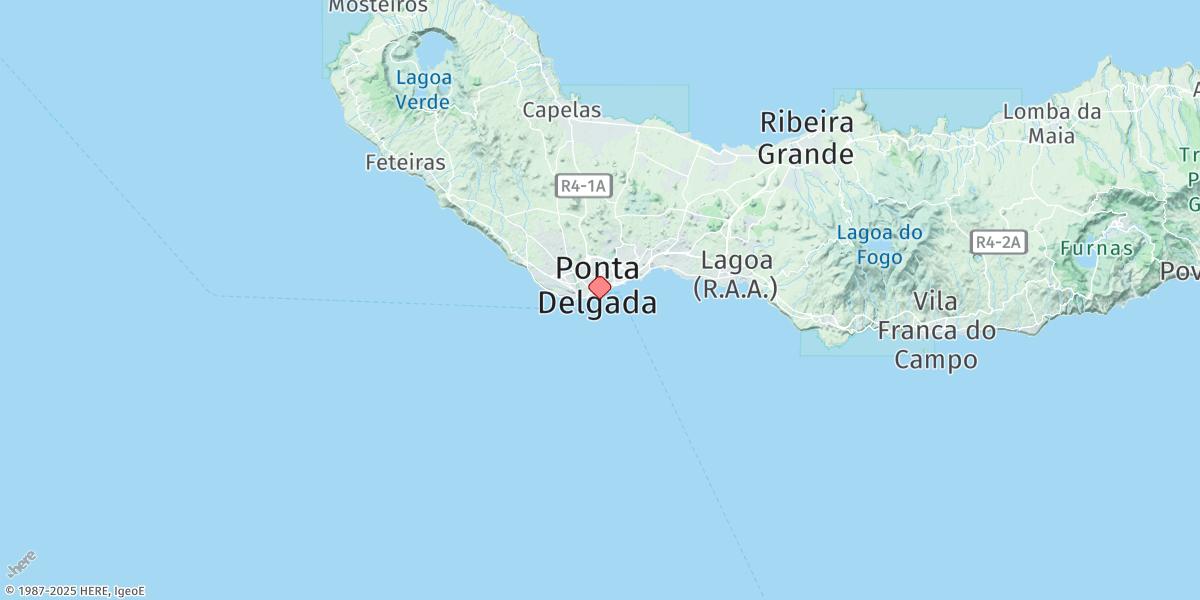 Map of Ponta Delgada