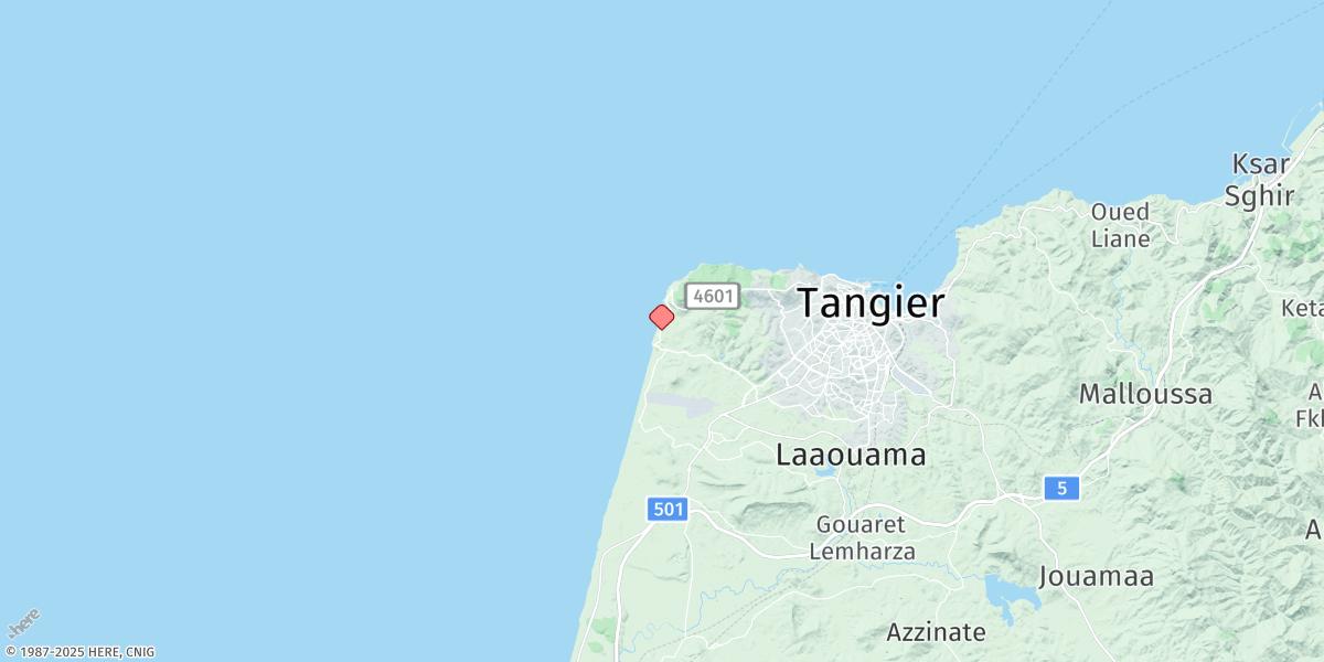 Map of Cap Spartel