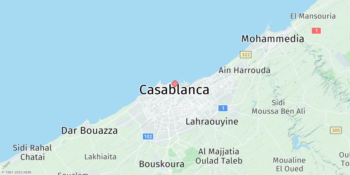 Map of Casablanca