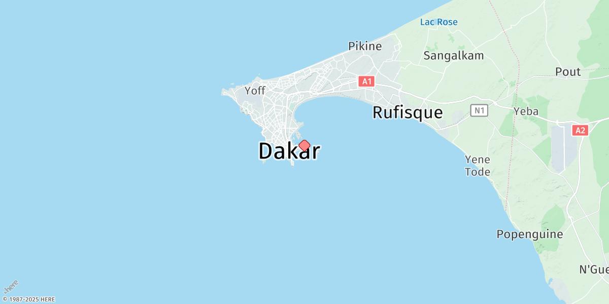 Map of Dakar