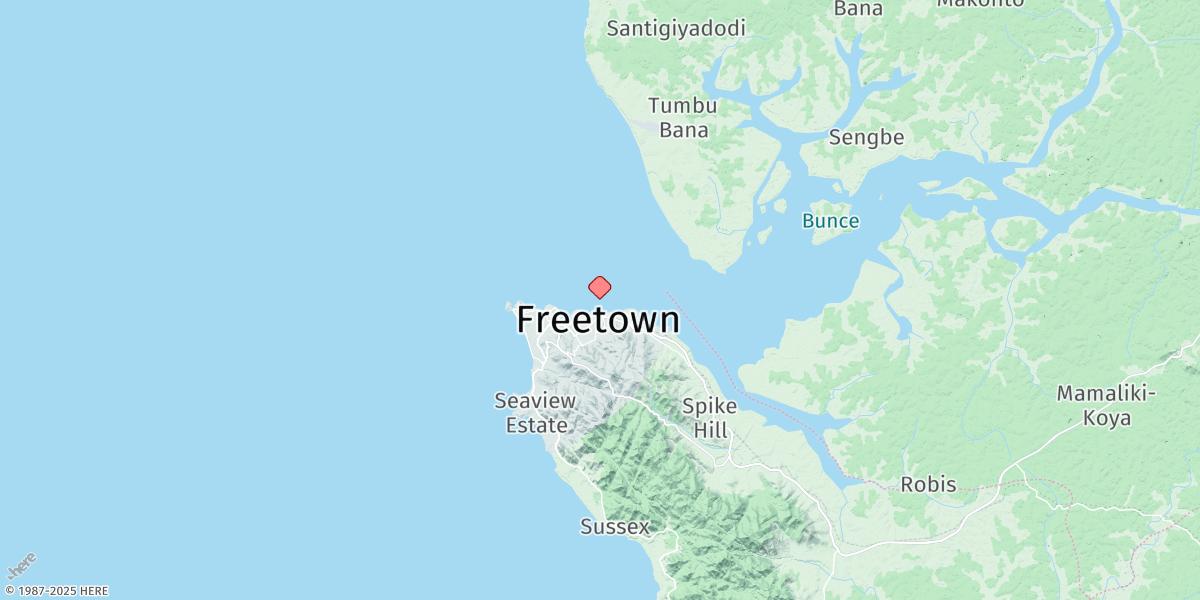 Map of Freetown