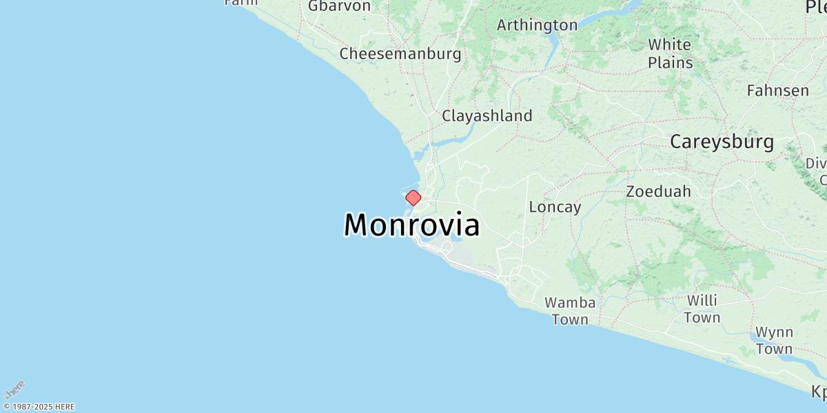Map of Monrovia