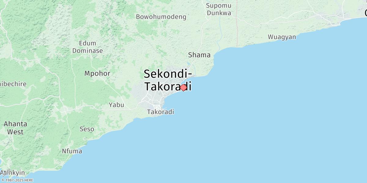 Map of Sekondi