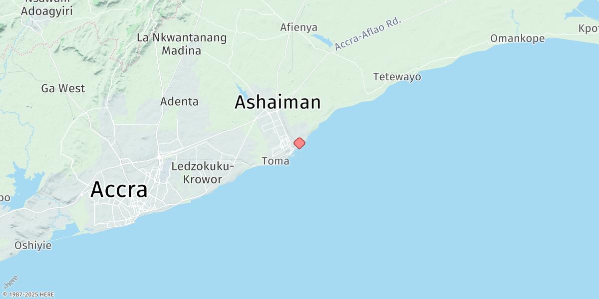 Map of Tema