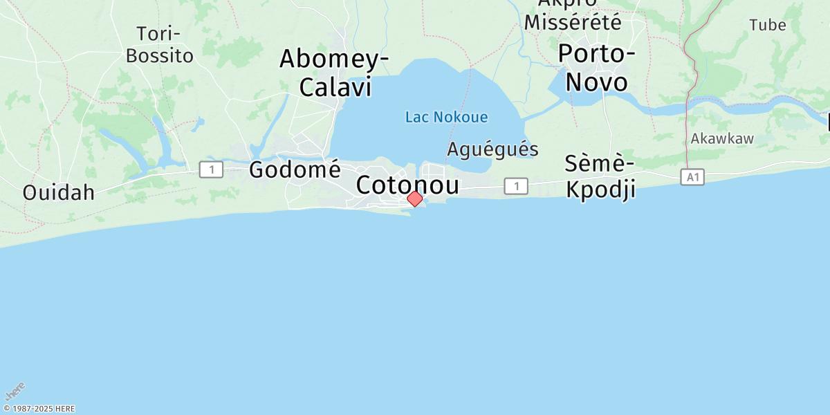 Map of Cotonou