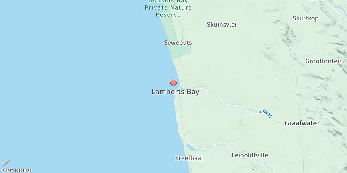 Map of Lamberts Bay