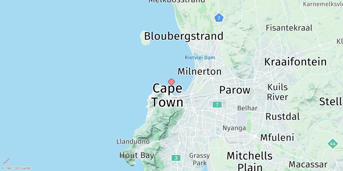 Map of Cape Town