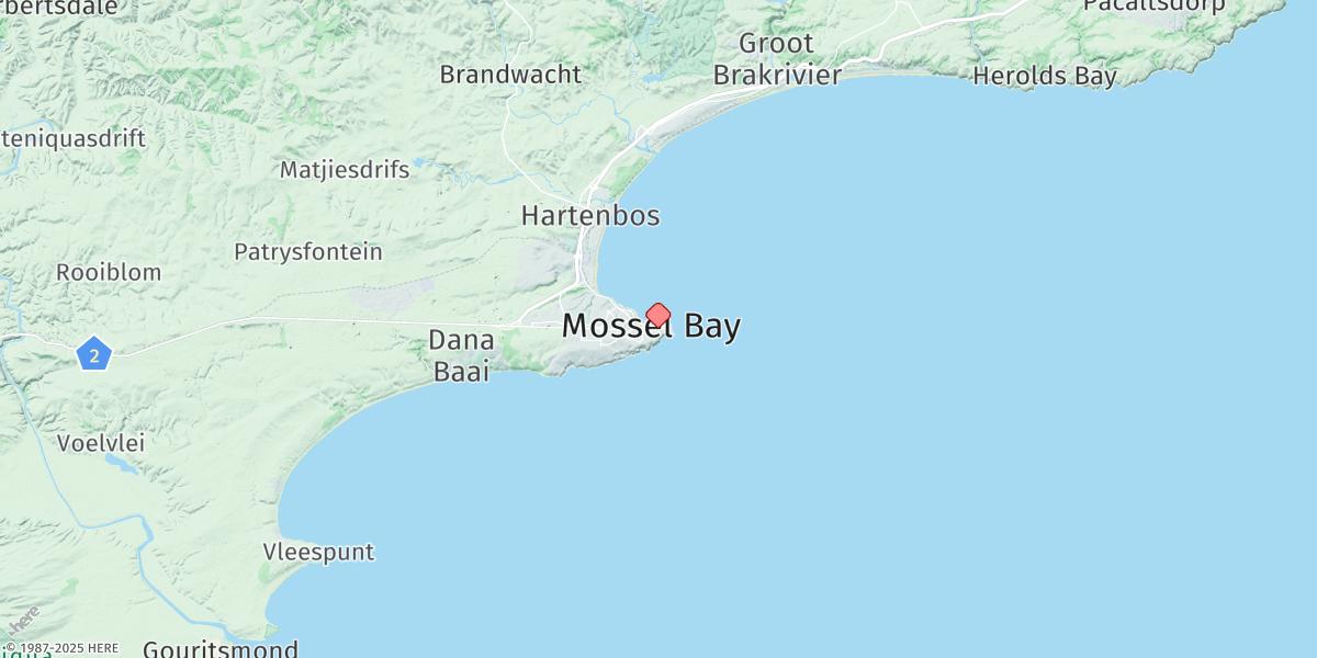 Map of Mossel Bay