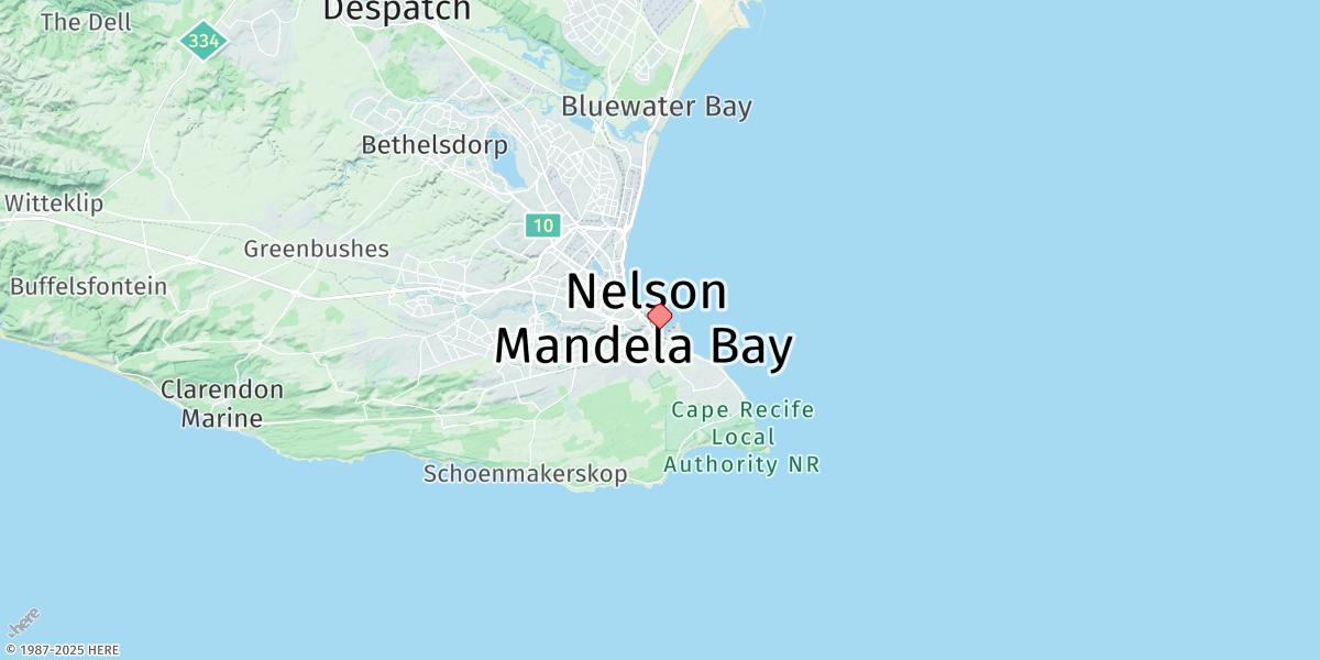 Map of Port Elizabeth
