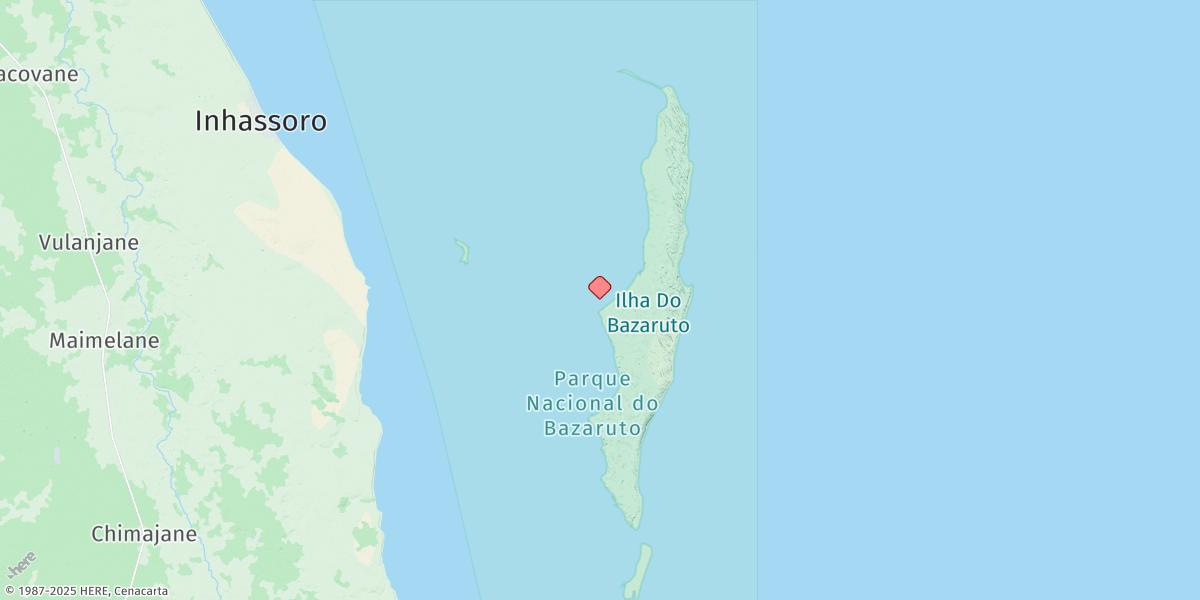 Map of Bazaruto
