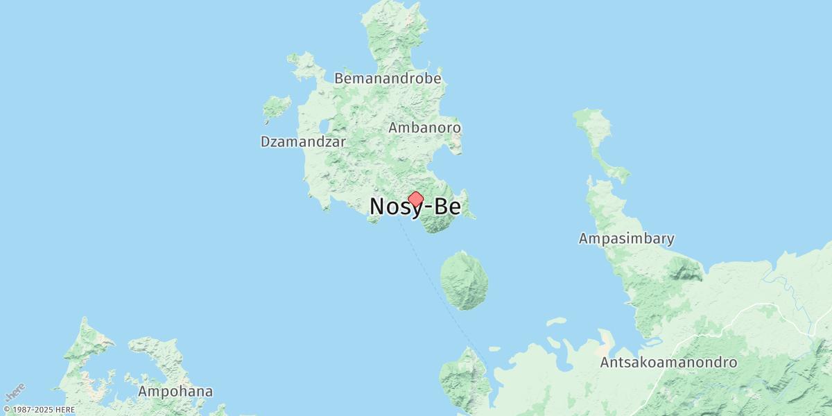 Map of Andoany (Hellville)