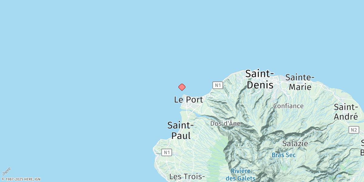 Map of Port Reunion (Pointe Des Galets)