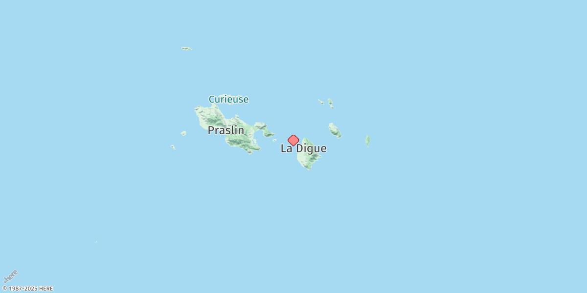 Map of La Digue