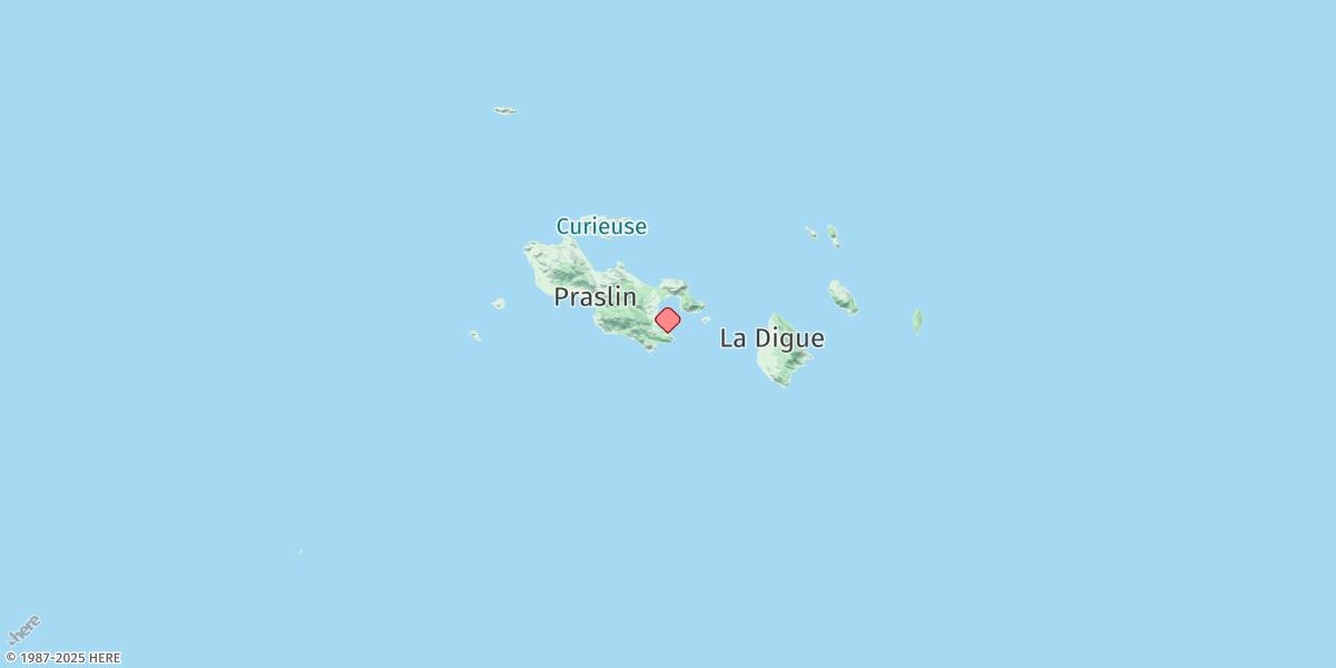 Map of Praslin