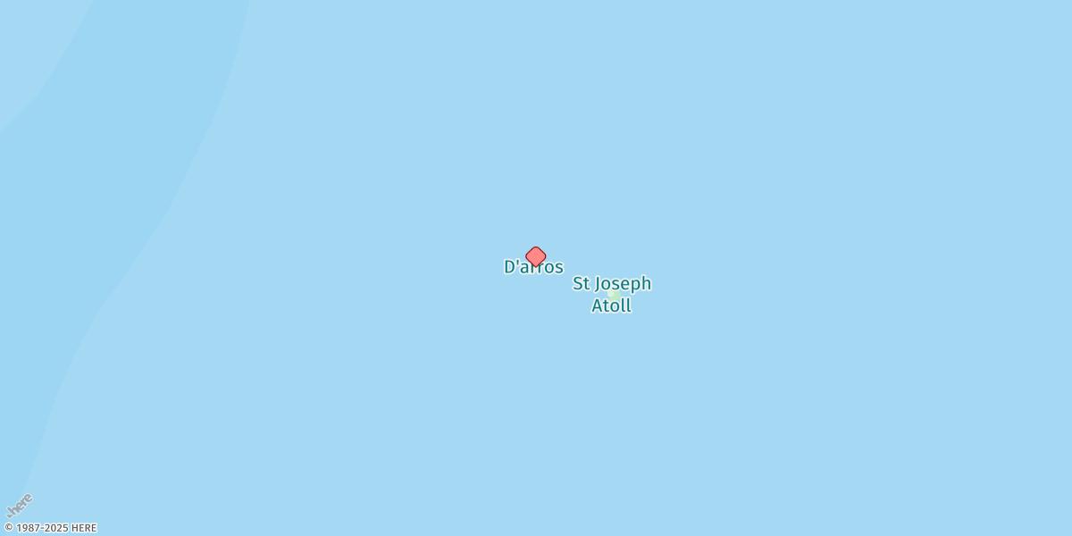 Map of D'Arros Island