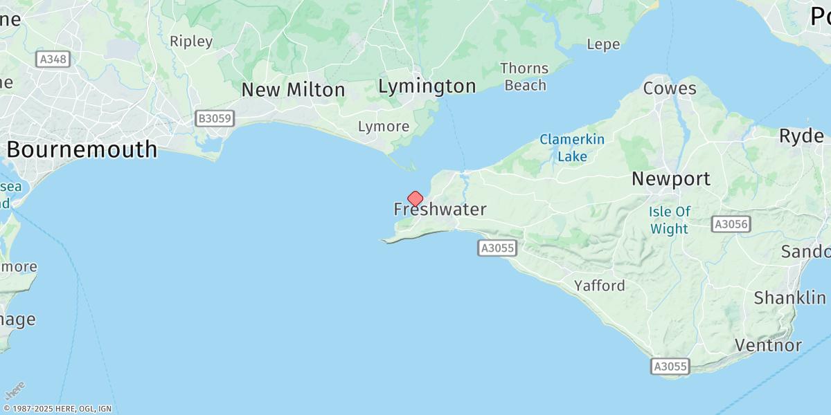 Map of Totland Bay
