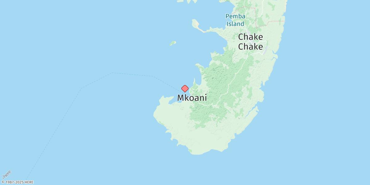 Map of Mkoani