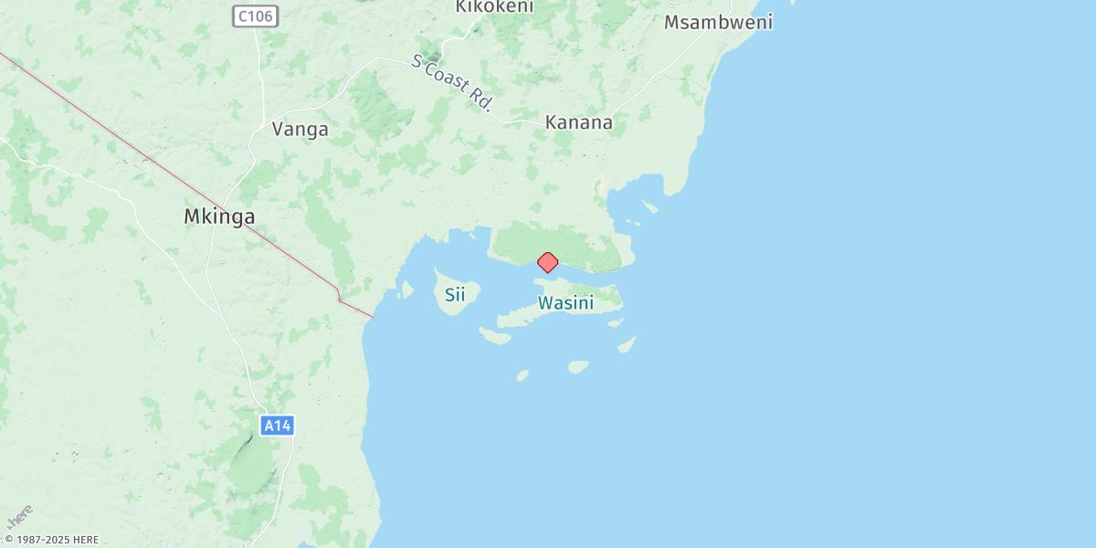 Map of Wasini Island