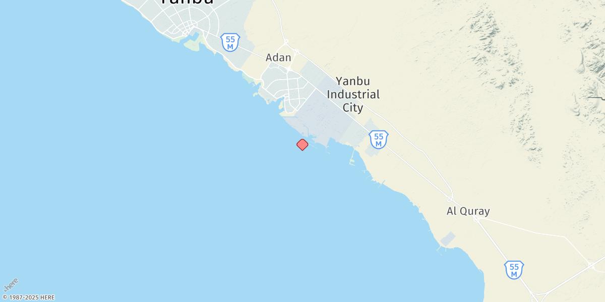 Map of Madinat Yanbu As Sinaiyah