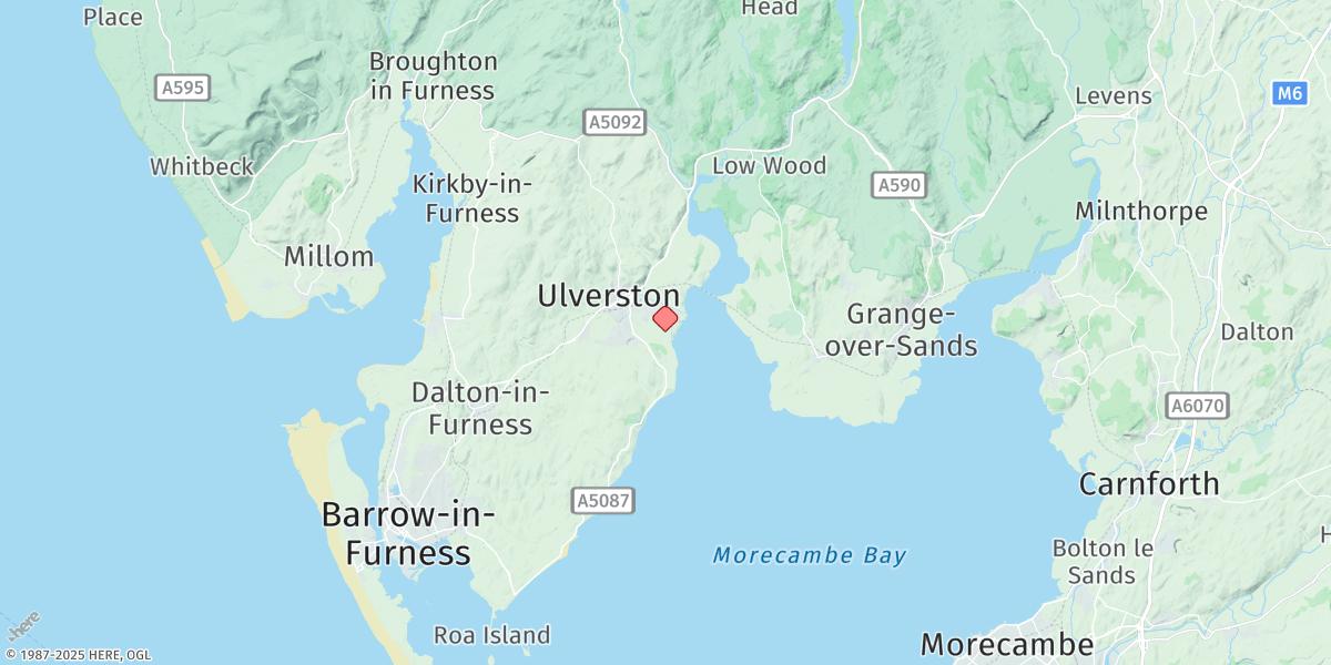 Map of Ulverston