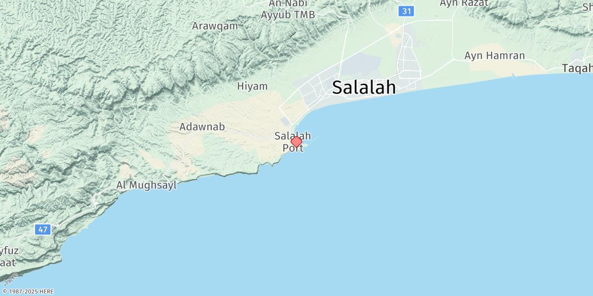 Map of Mina Salalah (Port Salalah)