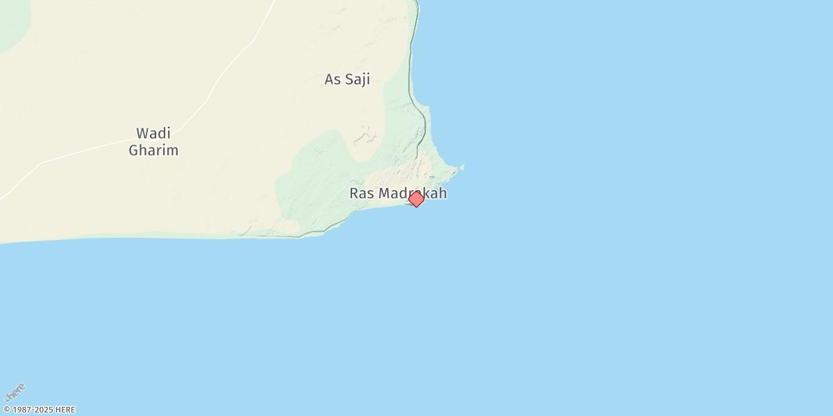 Map of Ras Al Madrakah