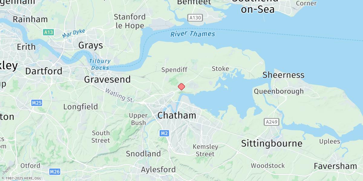 Map of Upnor
