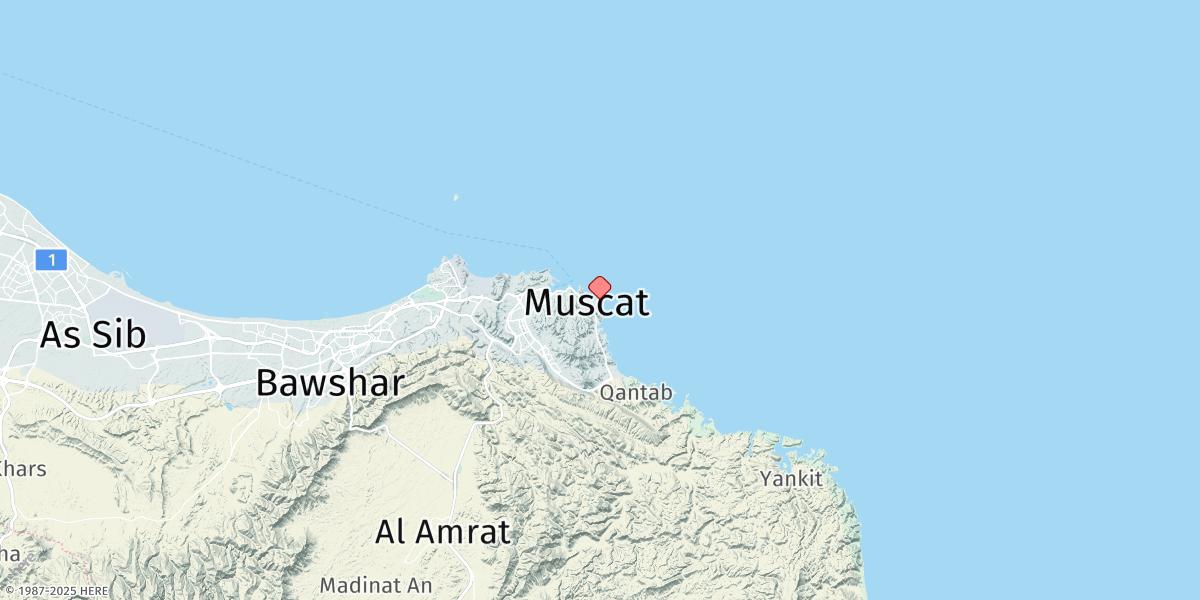 Map of Khawr Masqat