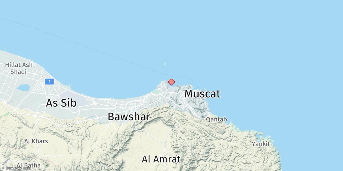 Map of Mina Al Fahl