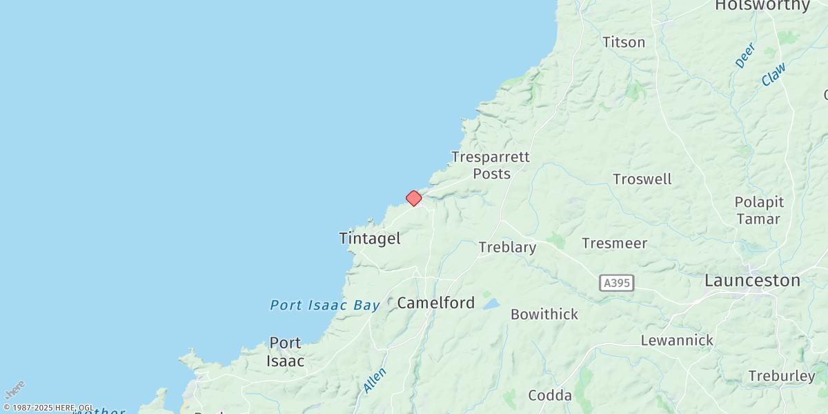 Map of Boscastle