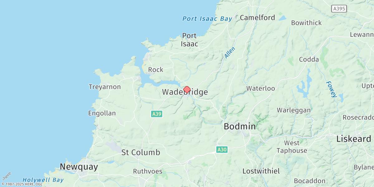 Map of Wadebridge
