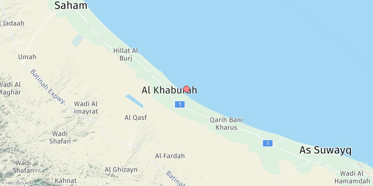 Map of Al Khaburah