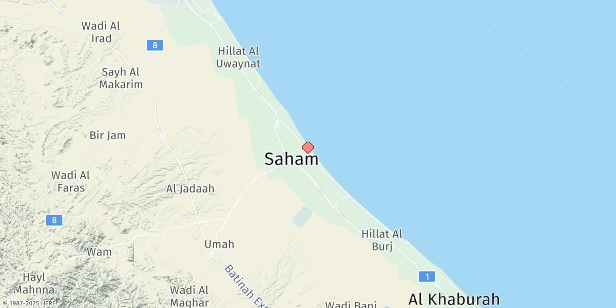 Map of Saham