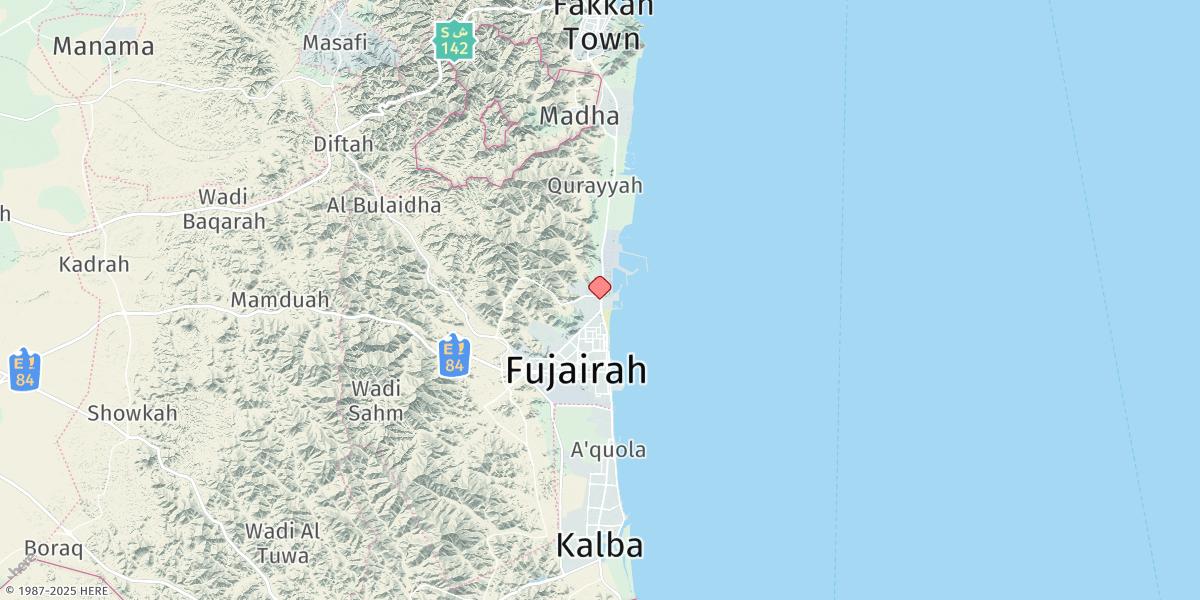 Map of Fujairah