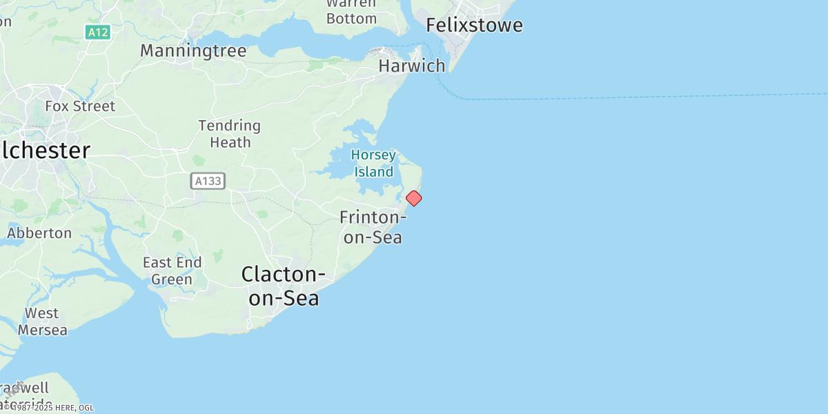 Map of Walton-on-the-naze